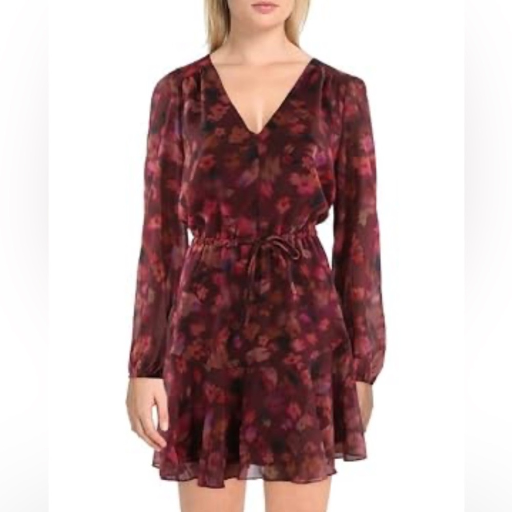 Steve Madden Dress Womens Large
Pink Floral Kara Mini Puff Sleeve mini